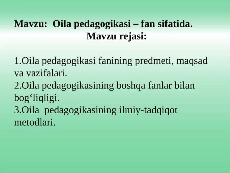 Oilaping pedagogikasi 1