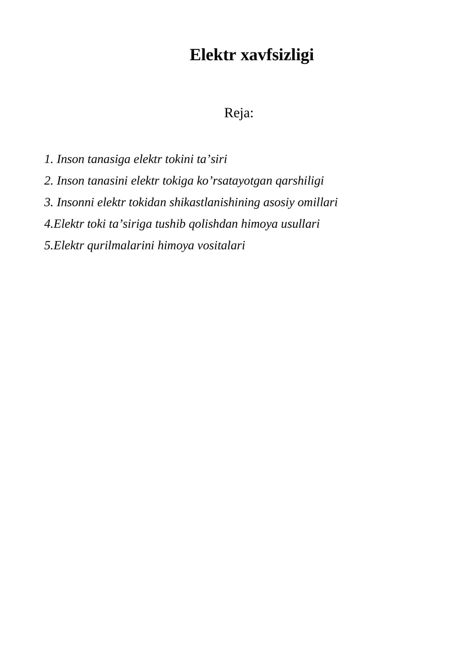 Elektr xavfsizligi 1