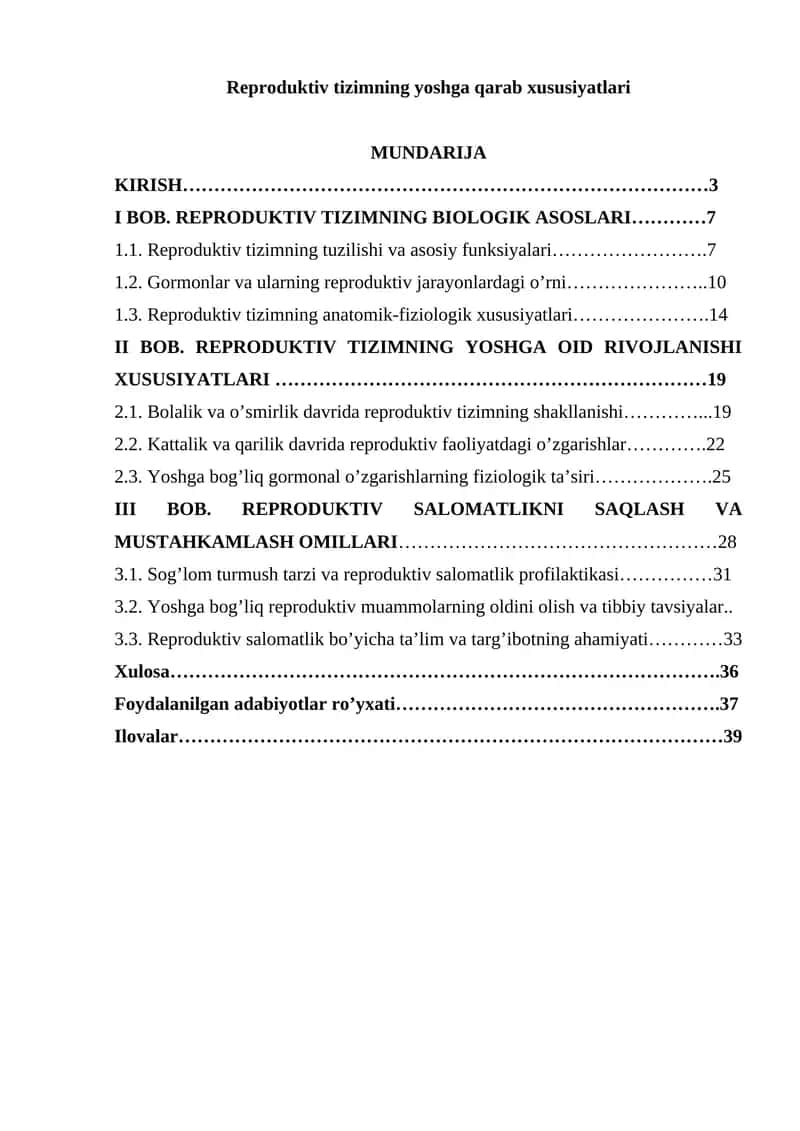 Reproduktiv tizimning yoshga qarab xususiyatlari 1