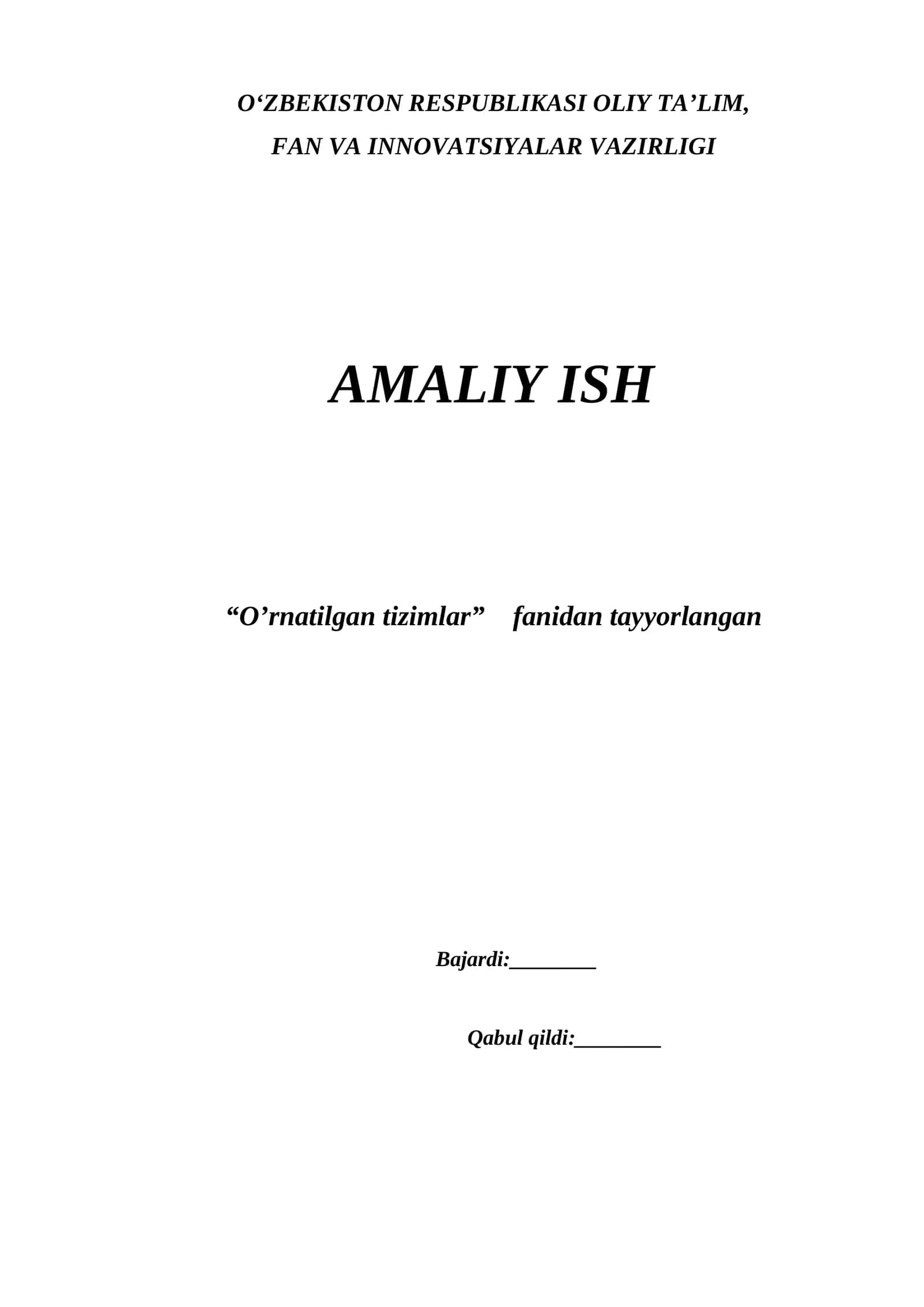 Servo,step va DC motorlar ishlash prinsipini o‘rganish va ularni Joystik orqali boshqarish 1