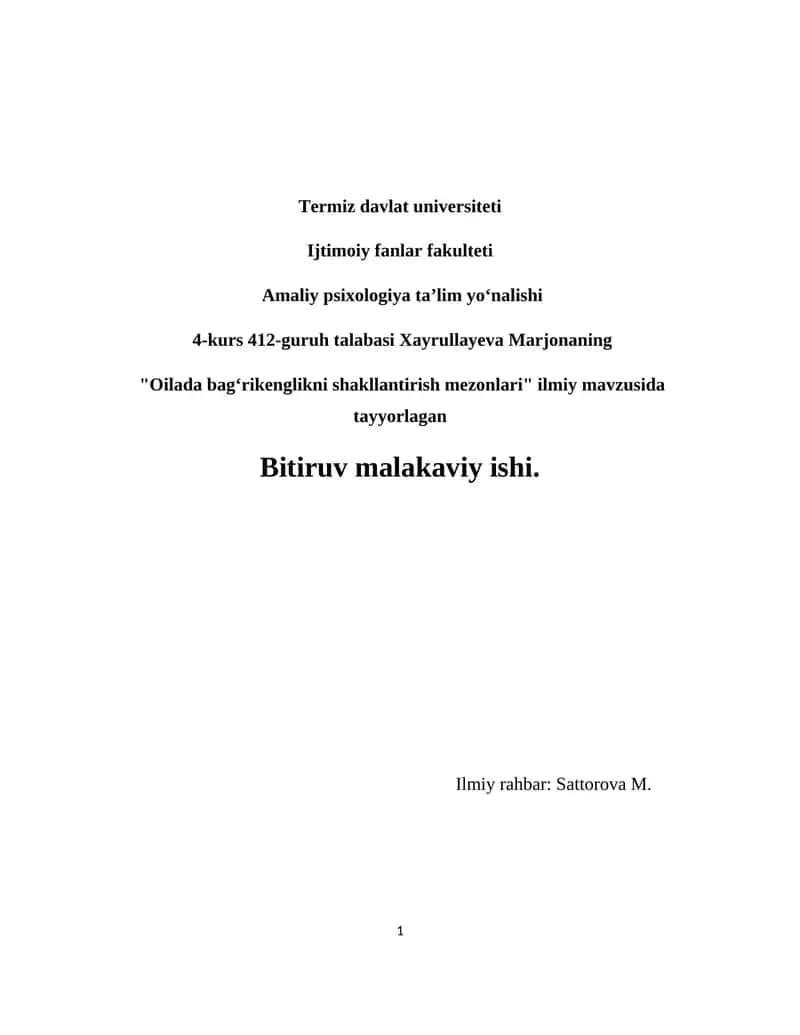 Amaliy psixologiya ta'lim yo'nalishi 1