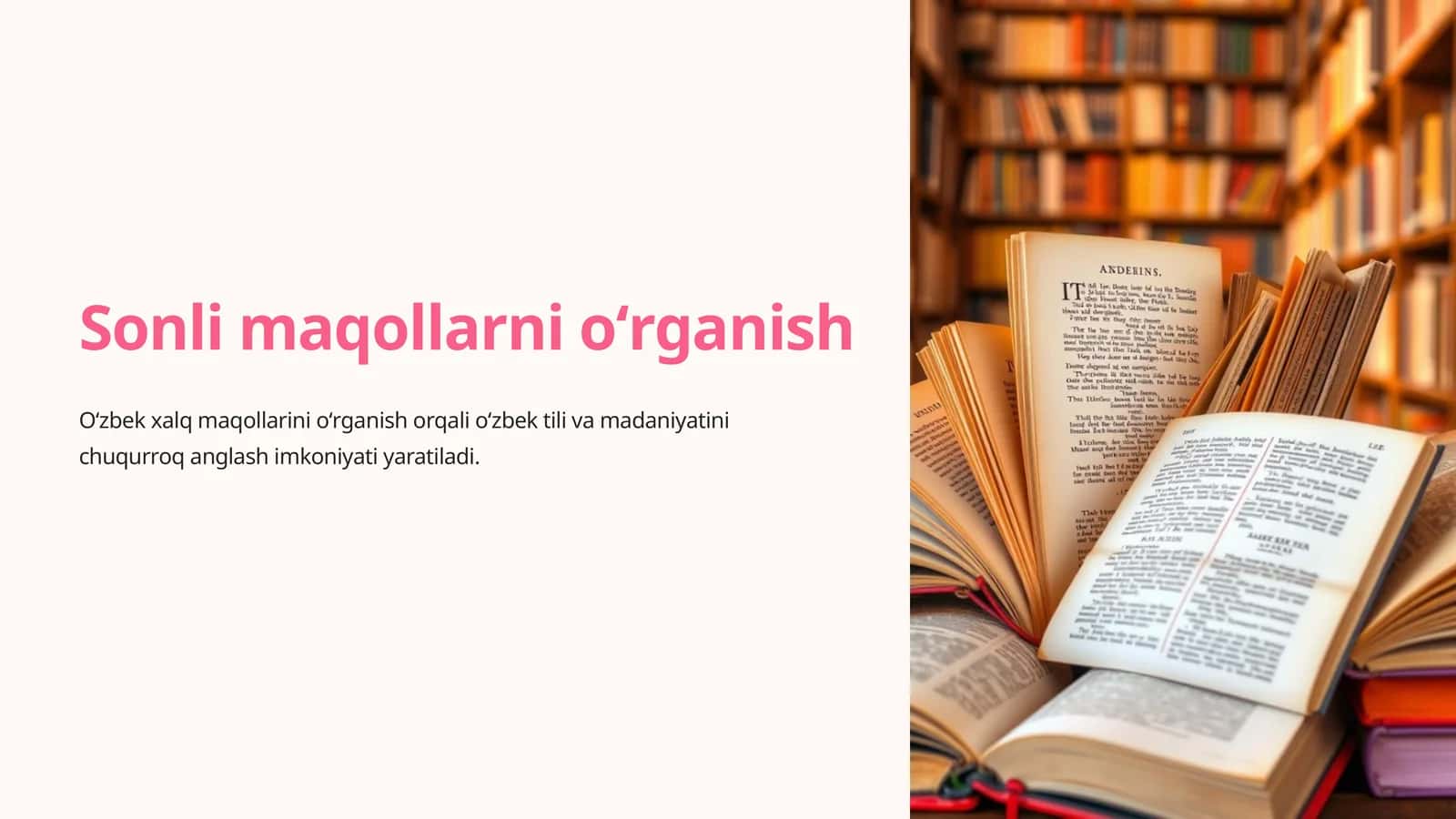 Sonli maqollarni oʻrganish 1