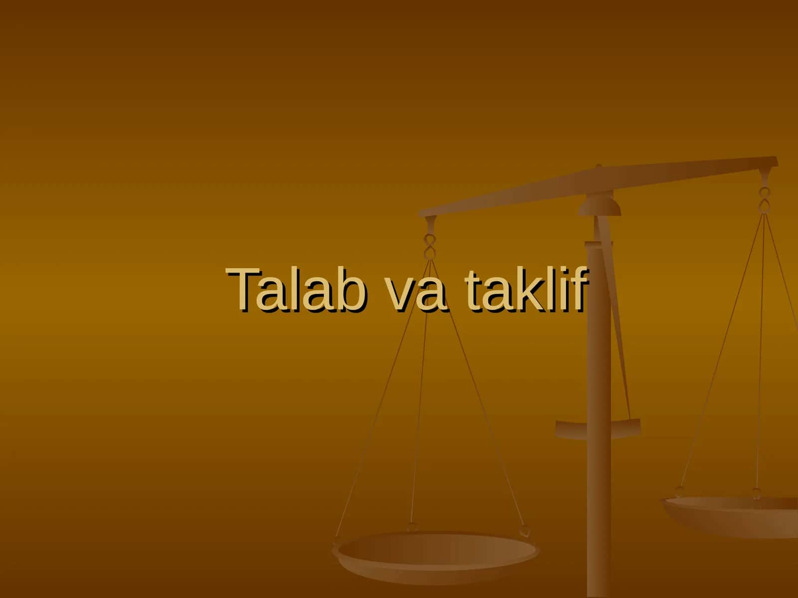 Talab va taklif 1
