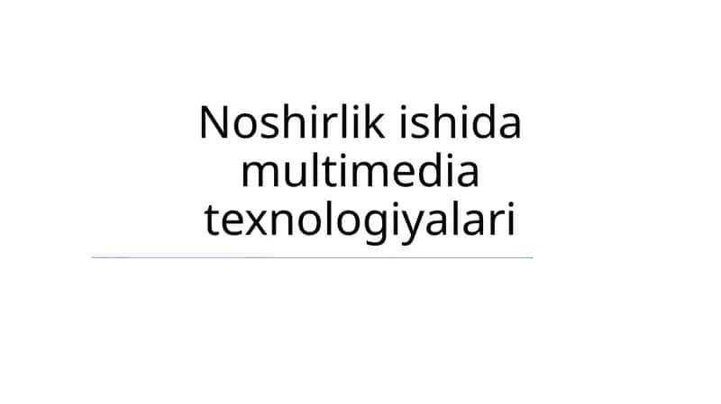 Multimedia jurnalistika axloqiy jihatlari 1