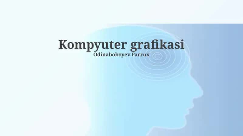 Kompyuter grafikasi 1