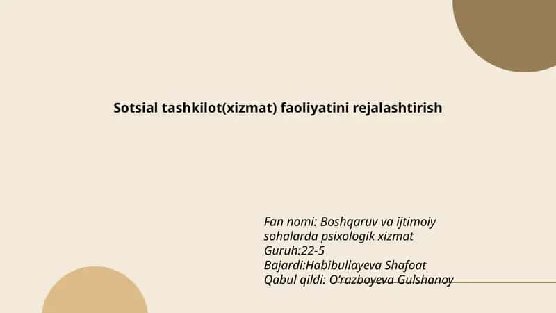 Boshqaruv va ijtimoiy sohalarda psixologik xizmat 1