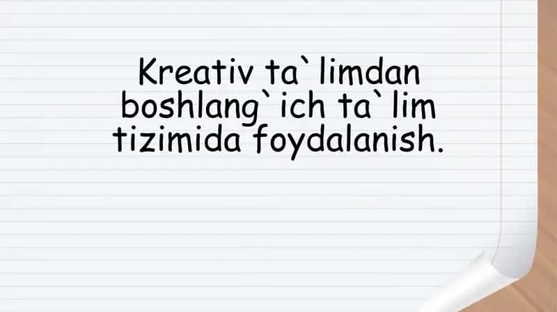 Kreativlik va boshlang'ich ta'lim 1