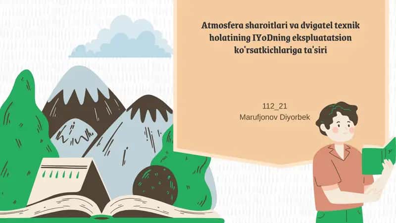 Atmosfera sharoitlari va dvigatel texnik holatining IYoDning ekspluatatsion ko'rsatkichlariga ta'siri 1