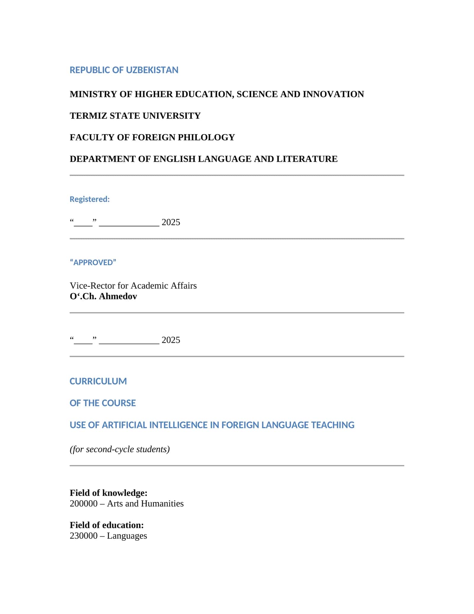 Use of Artificial Intelligence in Foreign Language Teaching 1