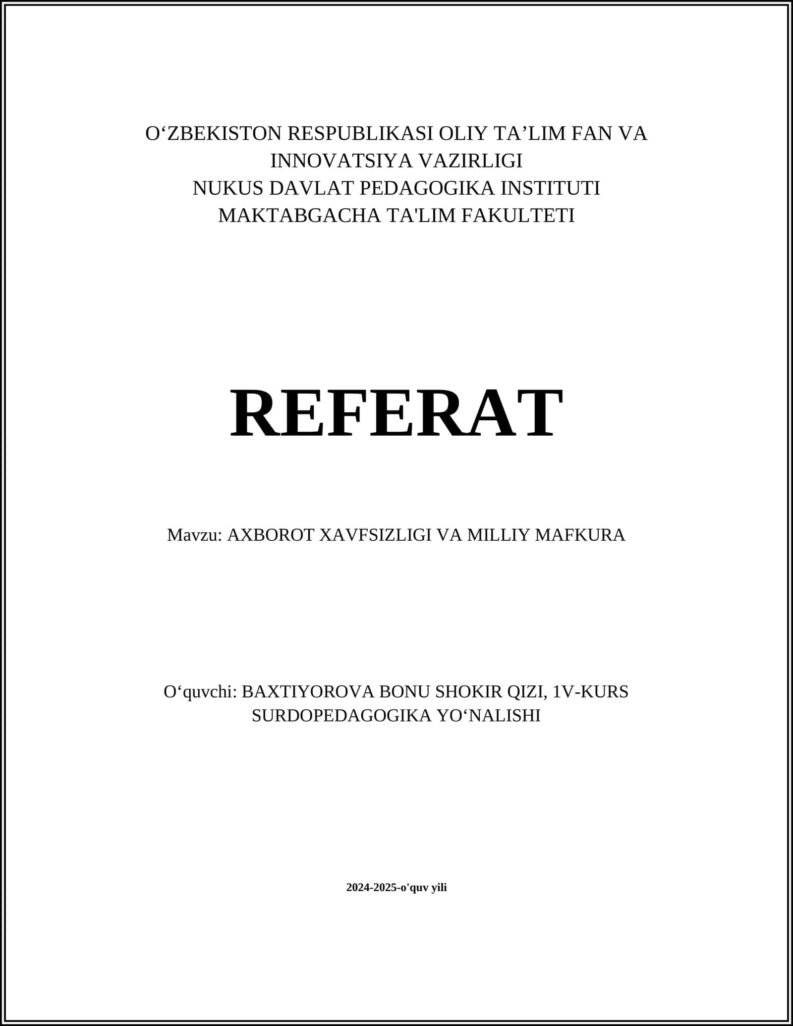 AXBOROT XAVFSIZLIGI VA MILLIY MAFKURA 1
