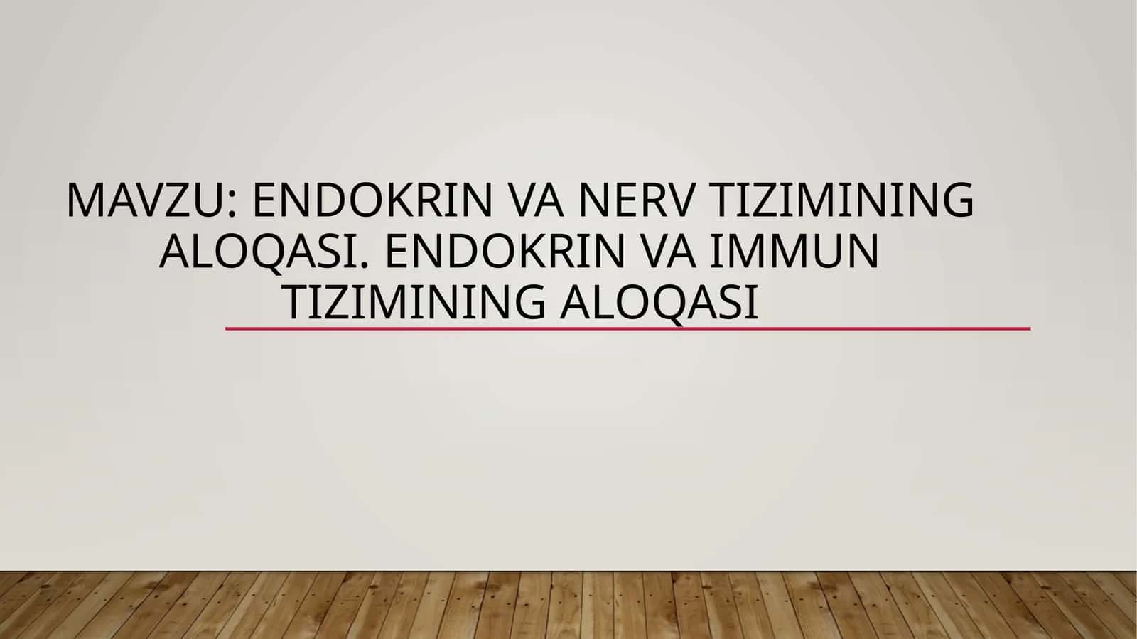 Endokrin va nerv tizimining aloqasi 1