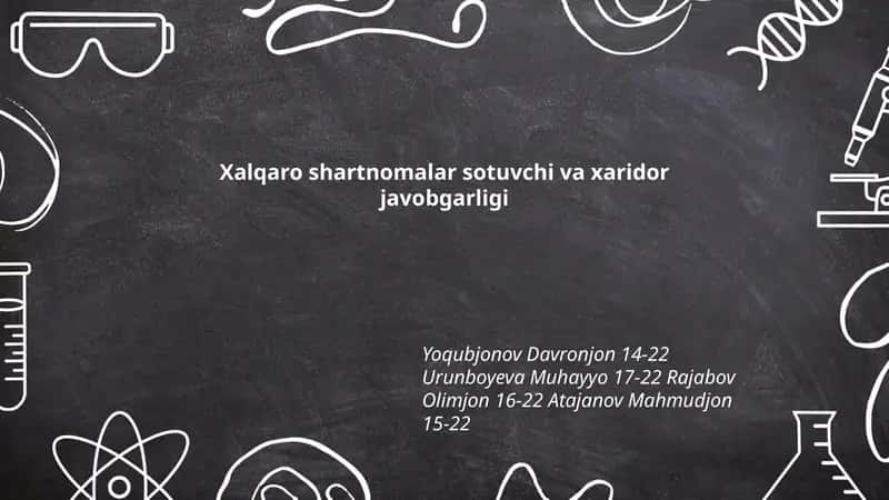 Xalqaro shartnomalar sotuvchi va xaridor javobgarligi 1