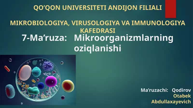 Mikrobiologiya, virusologiya va immunologiya kafedrasi 1