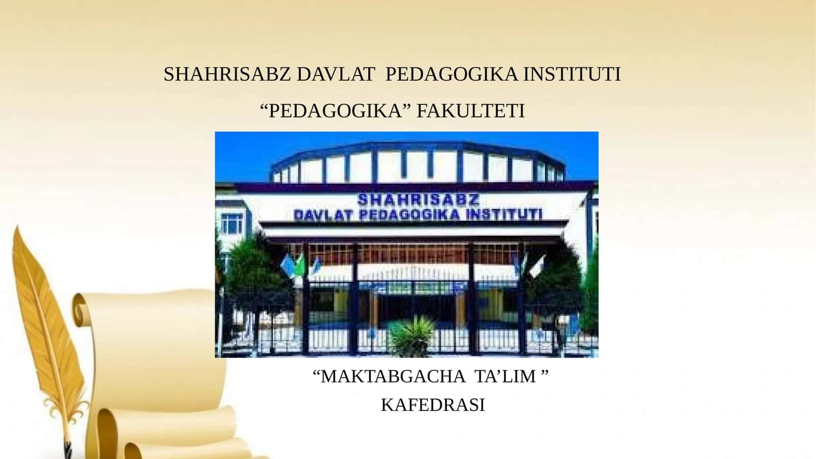 3 -Mavzu:O‘zbekiston Respublikasining “Maktabgacha ta’lim va tarbiya” qonuni 1
