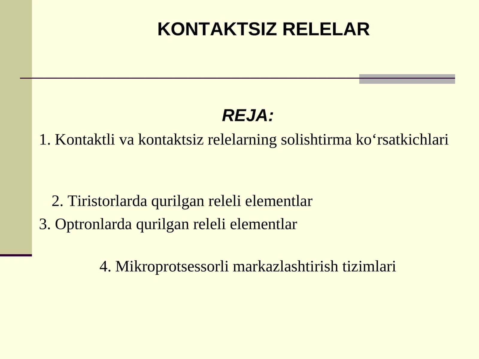 Kontaktsiz Relelar 1