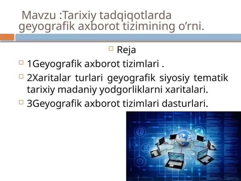 Geografik axborot tizimlari 1