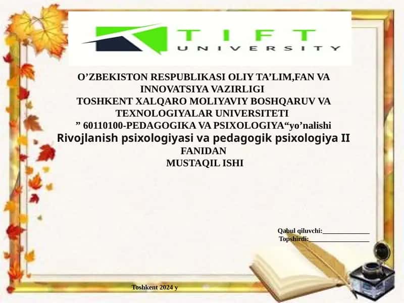 O`smirlik davri psixologiyasi 1