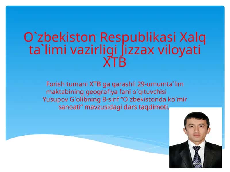 O`zbekistondagi ko`mir sanoati 1