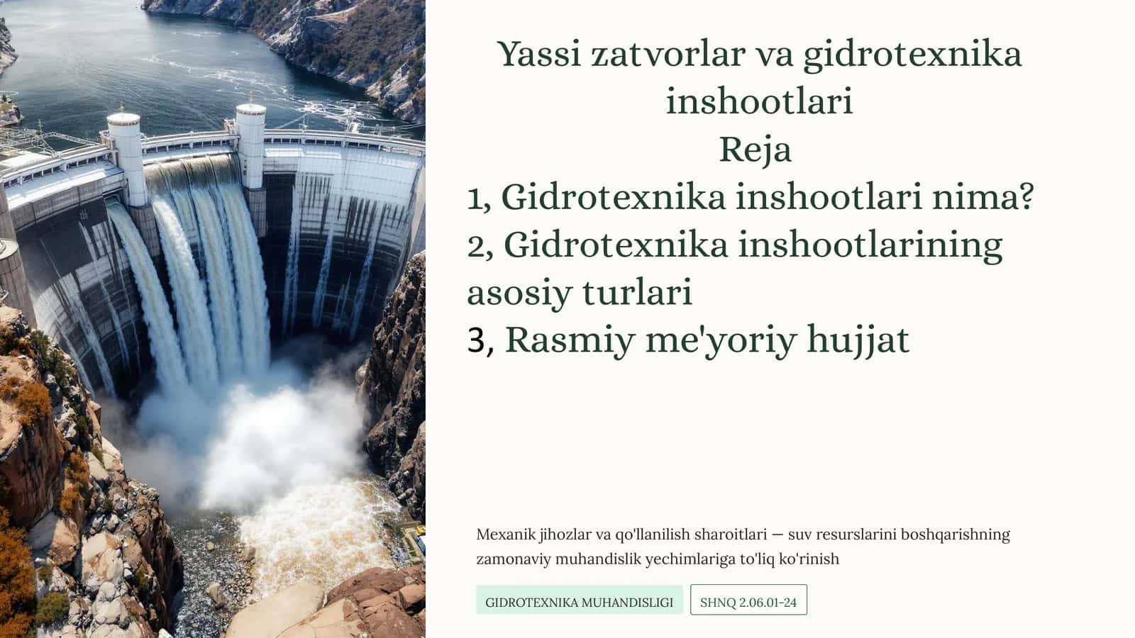 Yassi zatvorlar vagidrotexnikainshootlari 1
