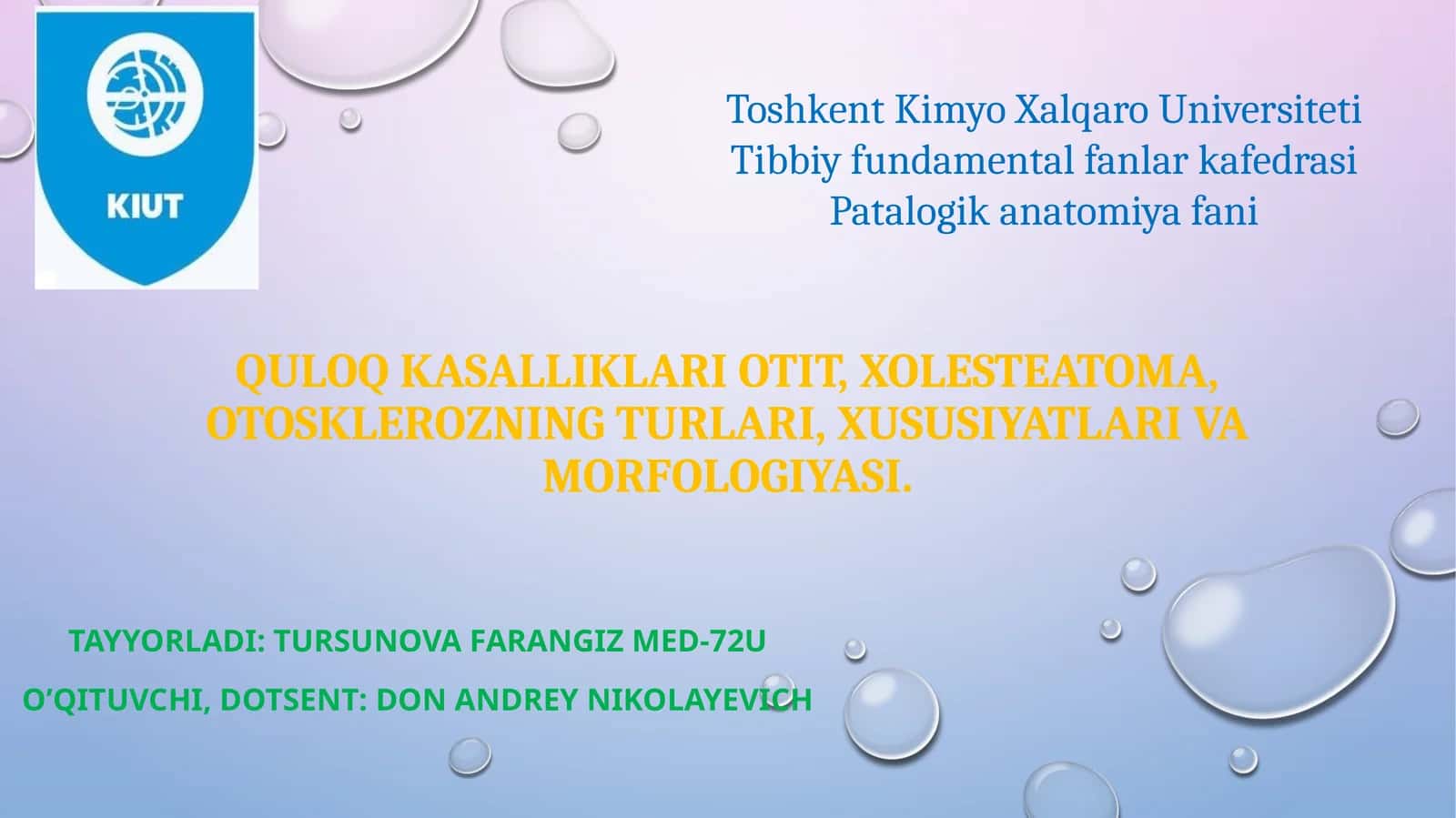 Xolesteatoma va otoskleroz 1
