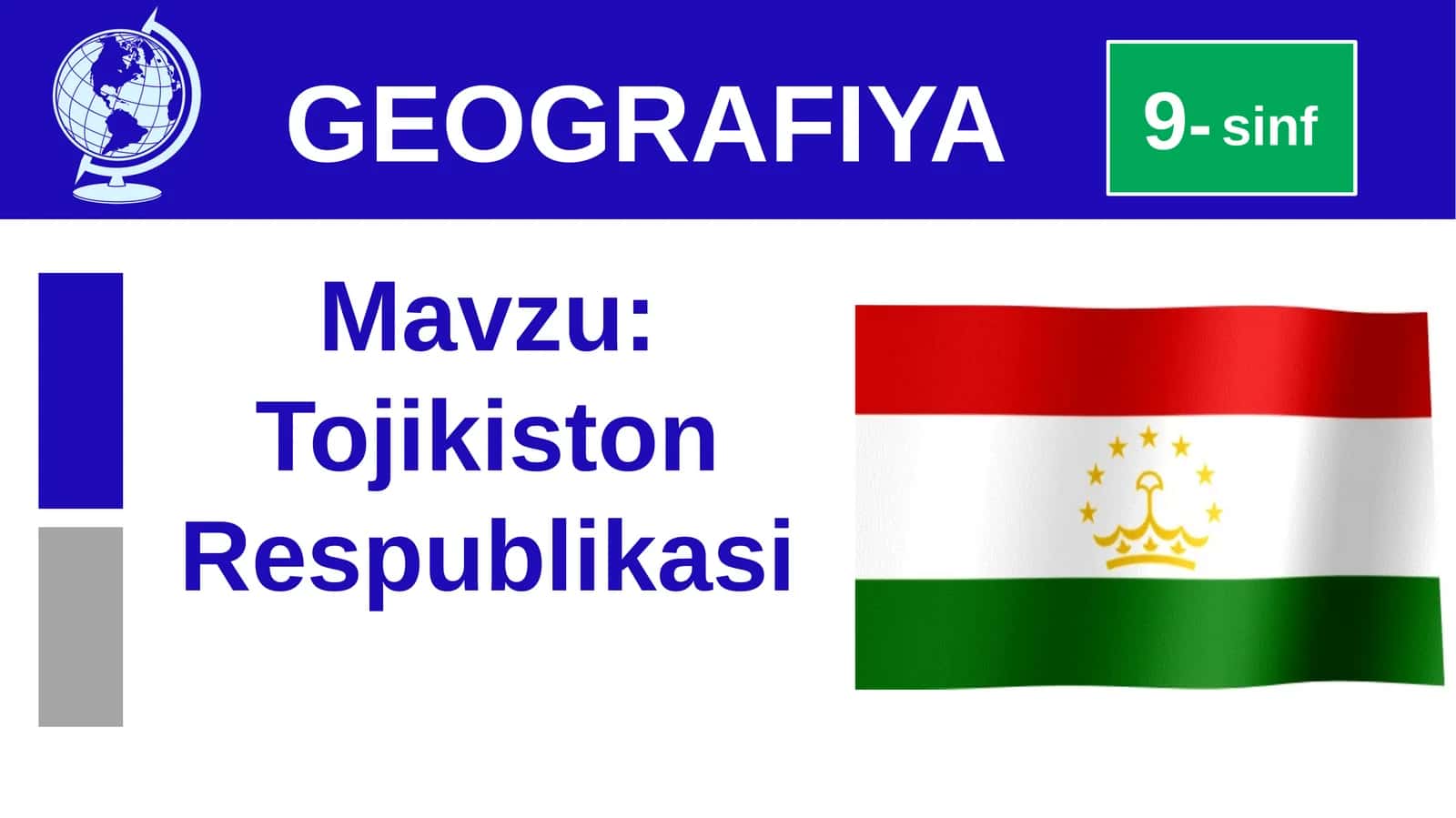 Tojikiston Respublikasi 9-sinf GEOGRAFIYA 1