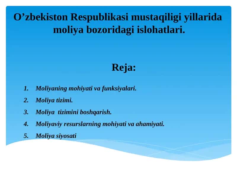 Moliya siyosati 1