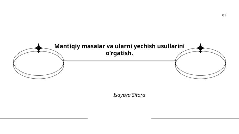 Mantiqiy Masalar va Ular Yechish Usullari 1
