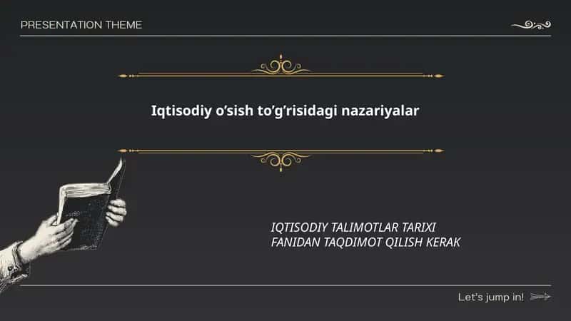 Iqtisodiy o’sish to’g’risidagi nazariyalar 1