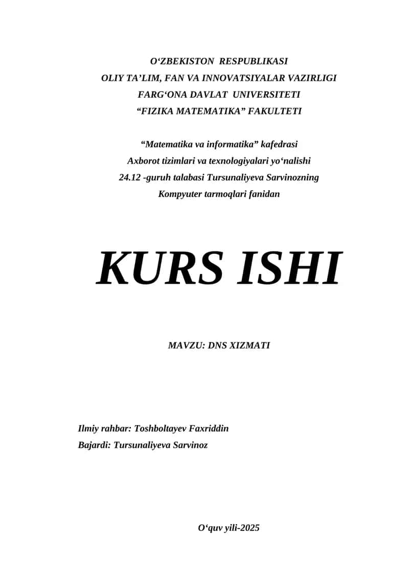 DNS XIZMATI 1