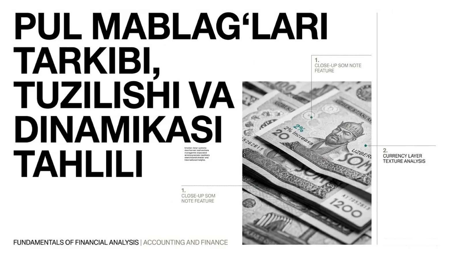 Pul mablagʻlari tarkibi, tuzilishi va dinamikasi tahlili 1