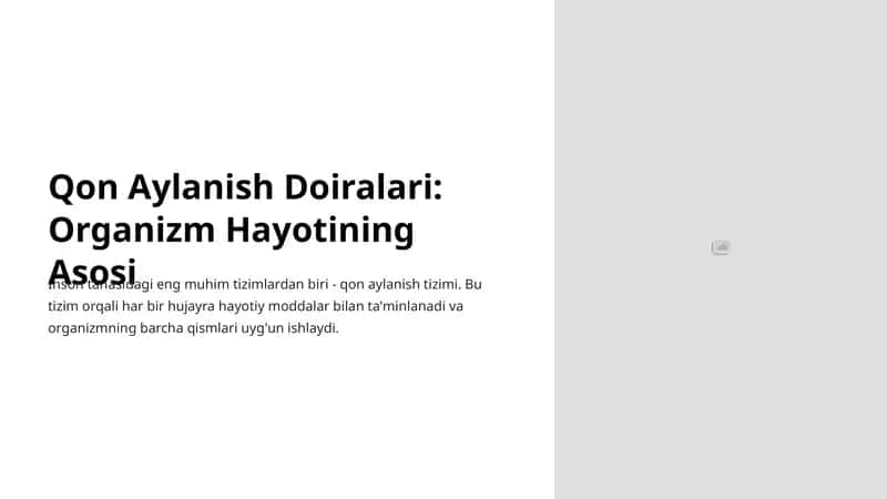 Qon Aylanish Doiralari: Organizm Hayotining Asosi 1
