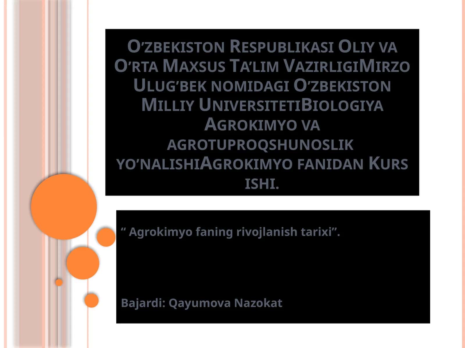 Agrokimyo faning rivojlanish tarixi 1
