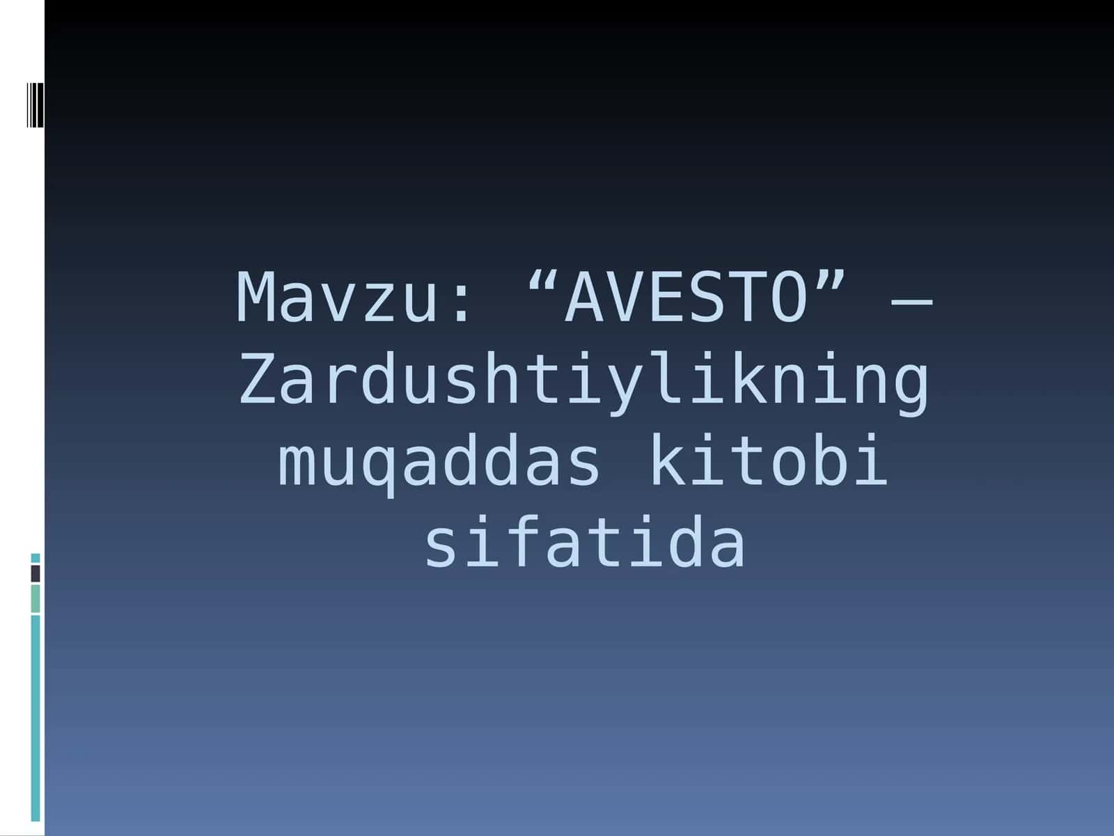 AVESTO 1