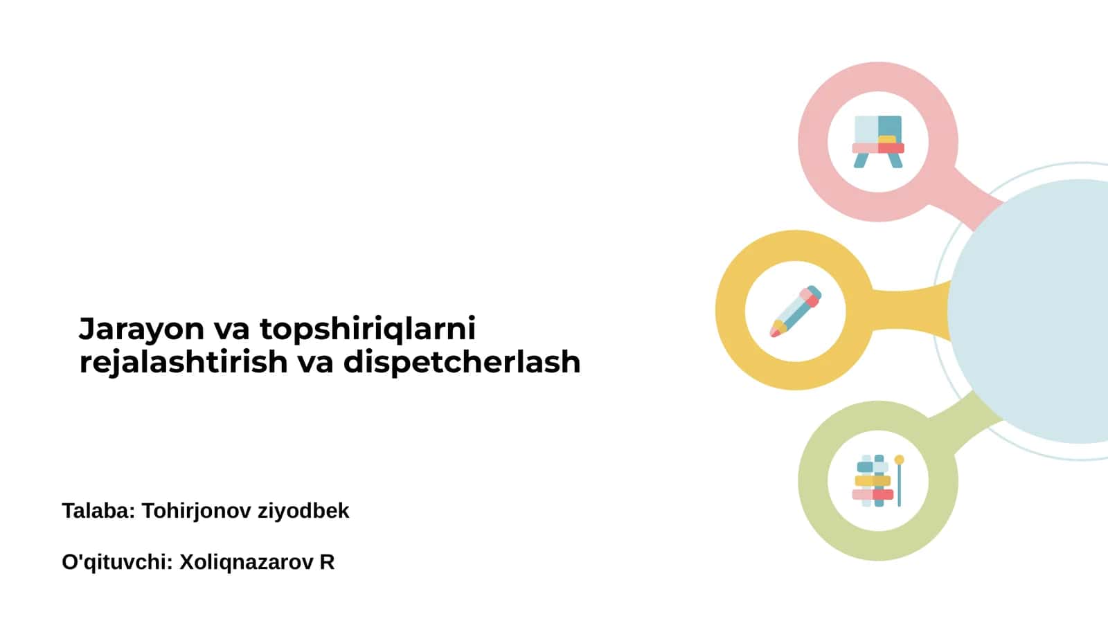 Jarayonlarni rejalashtirish asoslari 1