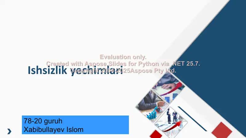 Ishsizlik yechimlari 1