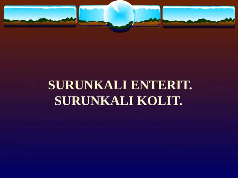 SURUNKALI ENTERIT. SURUNKALI KOLIT. 1