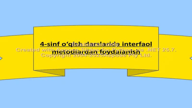 4-sinf o‘qish darslarida interfaol metodlardan foydalanish 1