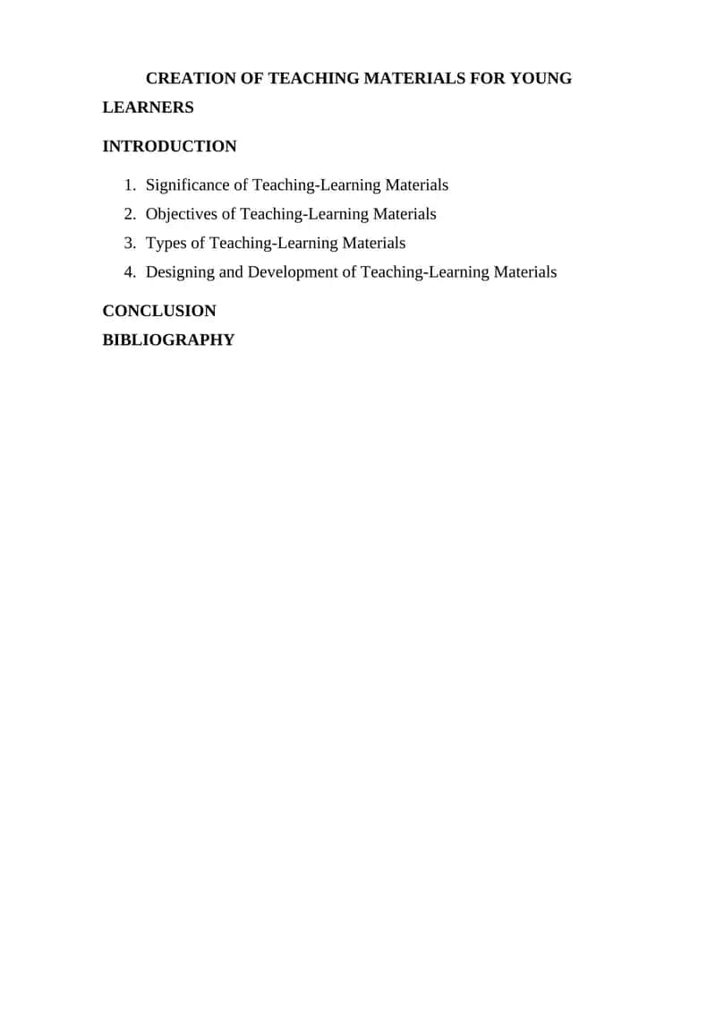 CREATION OF TEACHING MATERIALS FOR YOUNG LEARNERS 1
