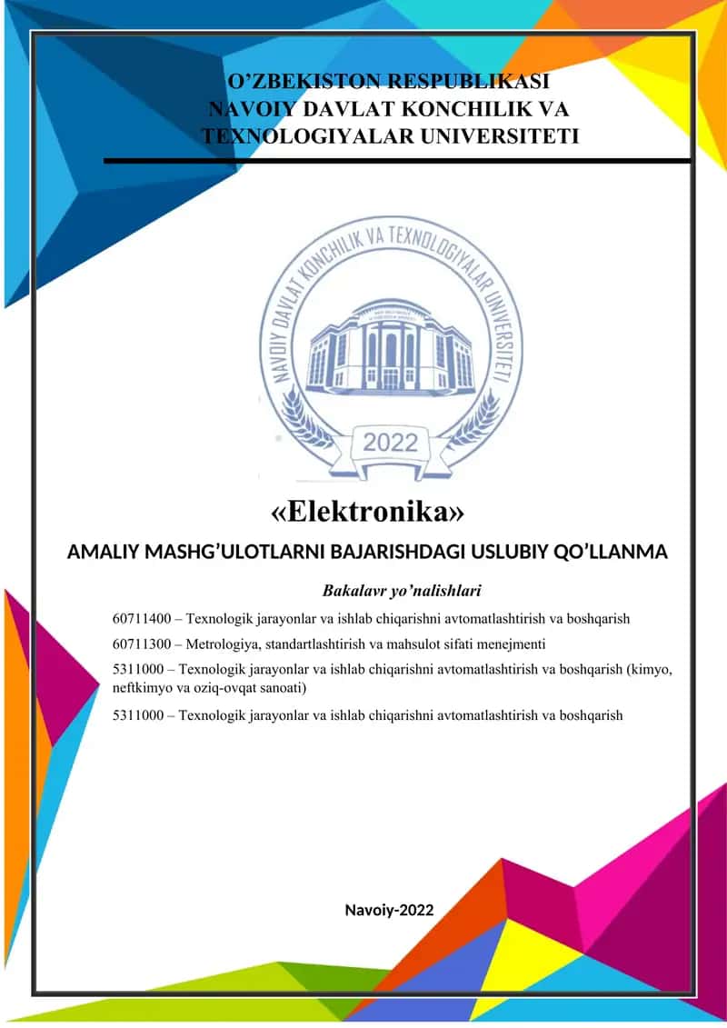 AMALIY MASHG’ULOTLARNI BAJARISHDAGI USLUBIY QO’LLANMA 1