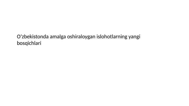 Islohotlar 1