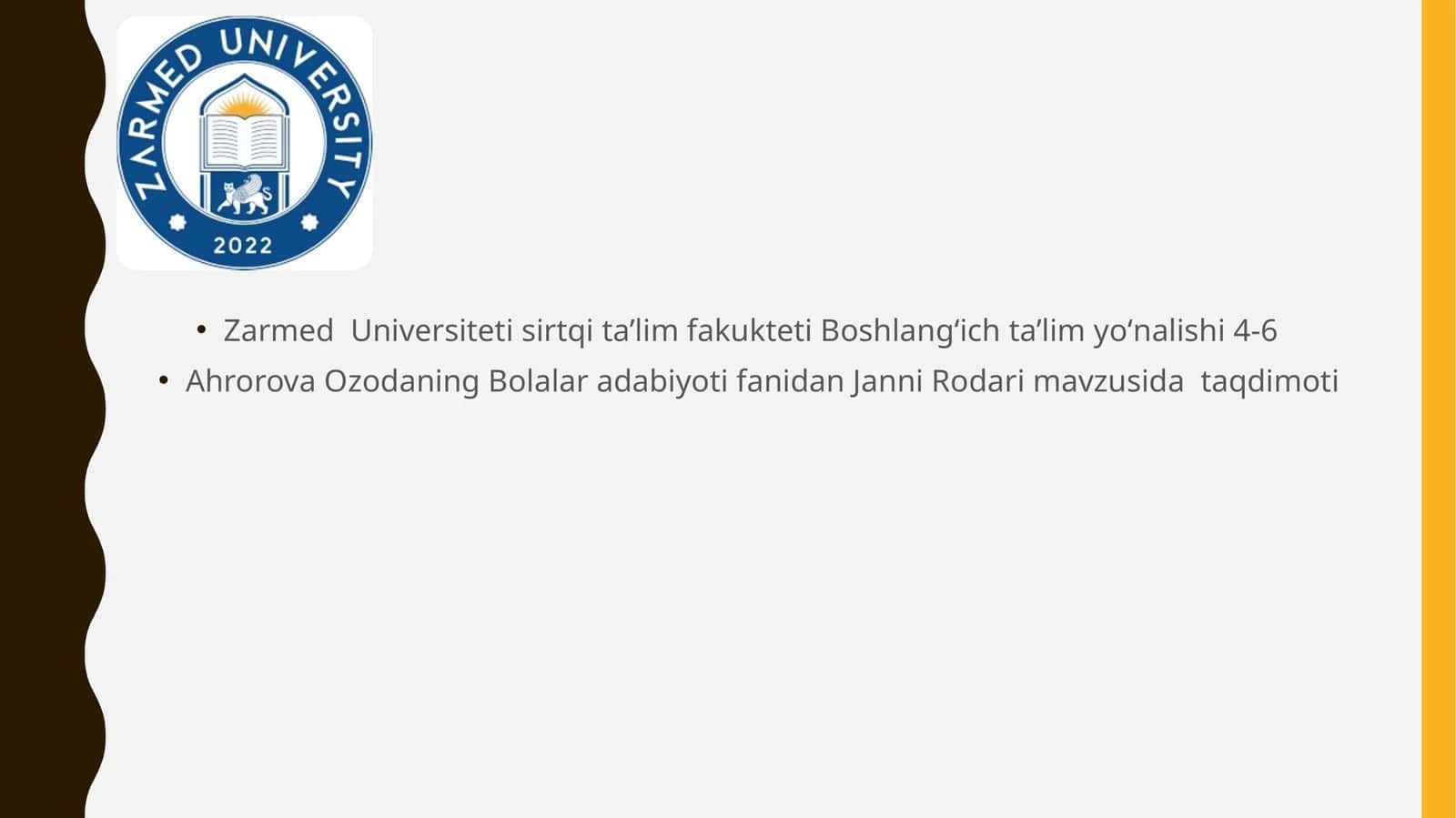 Janni Rodari mavzusida taqdimoti 1