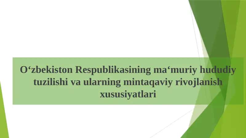 O‘zbekiston Respublikasining ma‘muriy hududiy tuzilishi 1