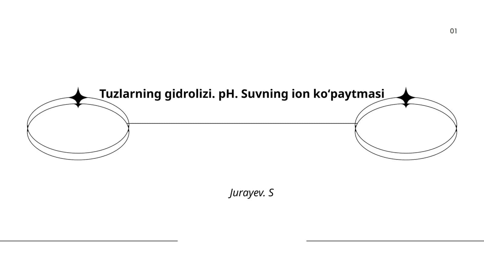 Tuzlarning gidrolizi. pH. Suvning ion koʻpaytmasi 1