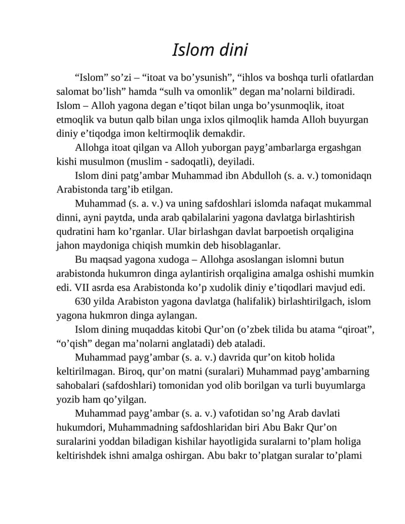 Islom dini 1