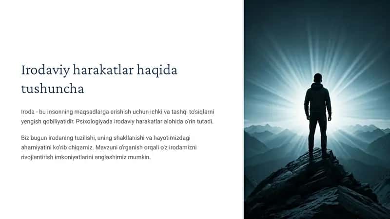 Irodaviy harakatlar haqida tushuncha 1