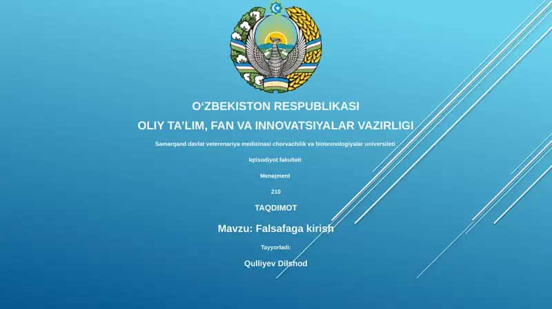 Falsafaga kirish 1
