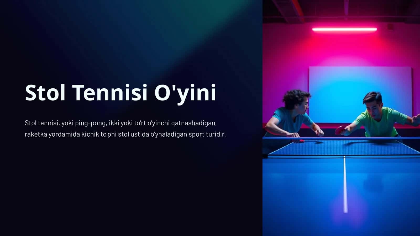 Stol Tennisi O'yini 1