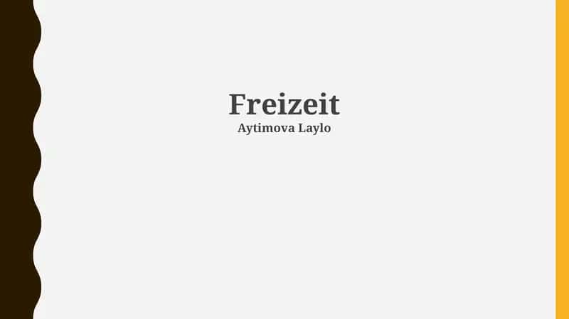 Freizeit 1