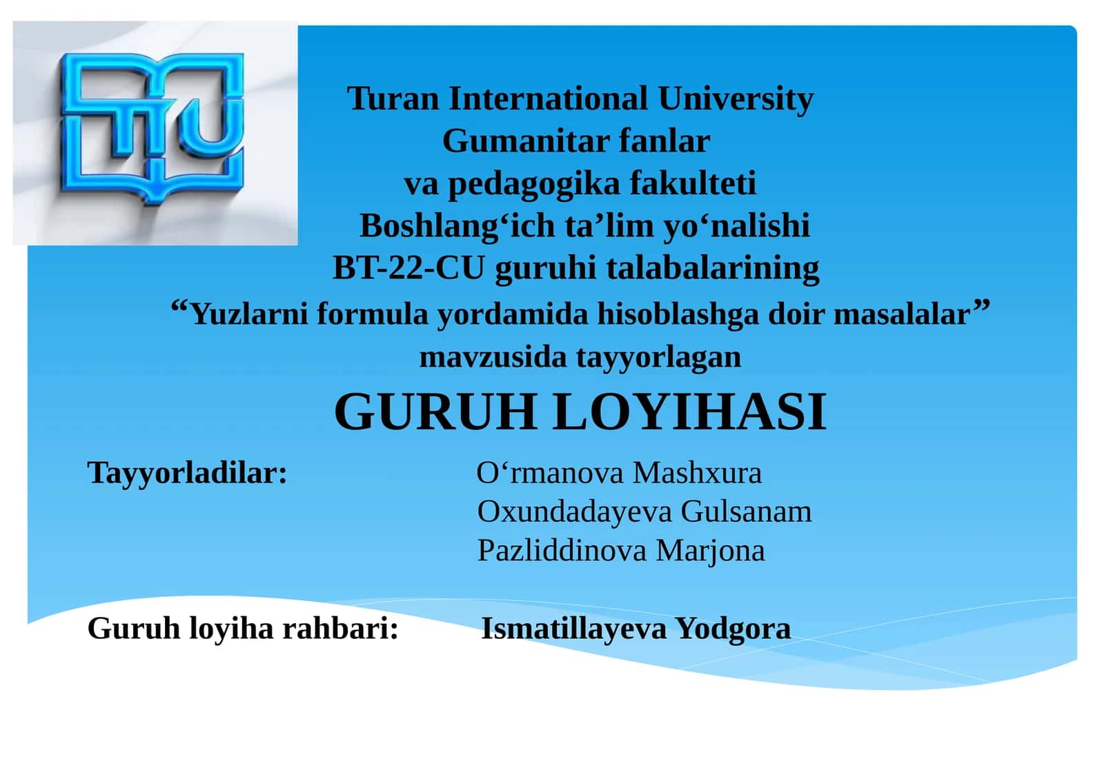 Yuzlarni hisoblashga doir masalalar 1
