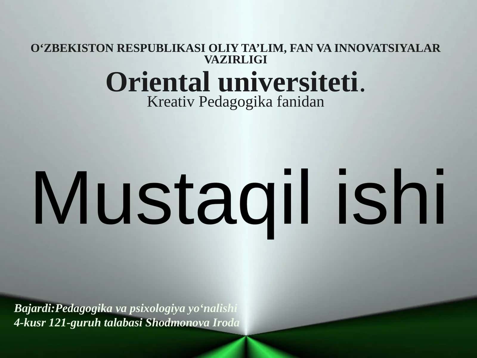 Tarbiya fanini o‘qitishda muammoli ta’lim 1